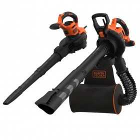 Suflanta si aspirator cu tocator pentru frunze 3-in-1 Black+Decker, 3000 W, 404 km/h, sac de colectare 72 L - BEBLV300