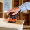 Șlefuitor excentric cu acumulator BLACK+DECKER, 18 V, 125 mm, 1,5 Ah, incarcator 400 mA – BDCROS18 