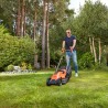 Masina electrica de tuns gazonul Black+Decker, 1200 W, latime de taiere 32 cm, sac 35 L, maner tip bicicleta - BEMW451BH 