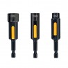 Set chei tubulare magnetice DEWALT pentru impact, 1/4 inch, 8/10/13 mm, 3 piese - DT7460 